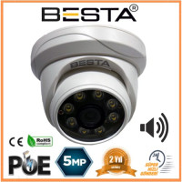 Besta 5 MP IP POE WARM LED Dahili Mikrofonlu Dome Güvenlik Kamerası KD-5250W