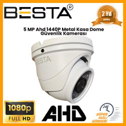 Besta 5 MP Ahd 1440P Metal Kasa Dome Güvenlik Kamerası KD-9423